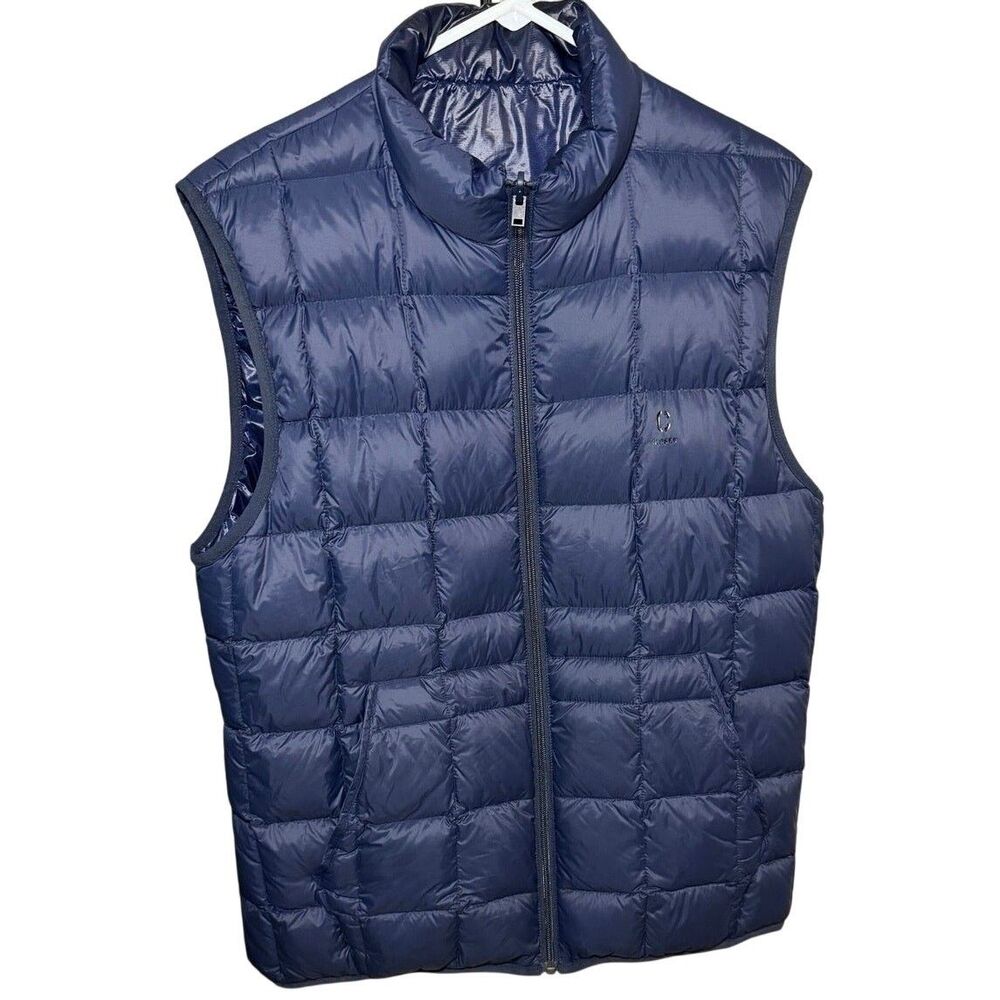 Closed Reversible Navy Blue Puffer Vest Size L